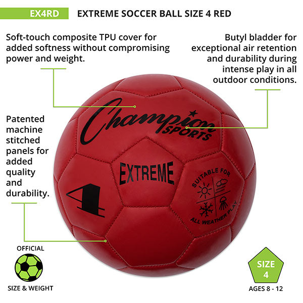 Extreme Size 4 Soft Touch Soccer Balls | Set of 6