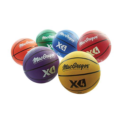 Set of 6 MacGregor Mini Rubber Basketballs