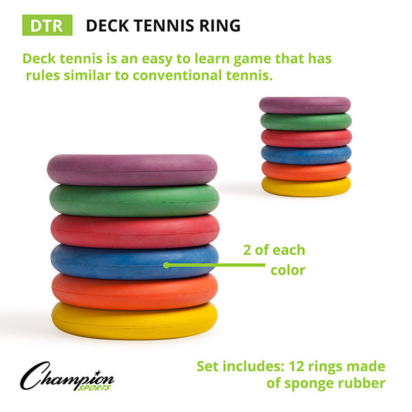 Dozen Sponge Rubber Deck Tennis Rings