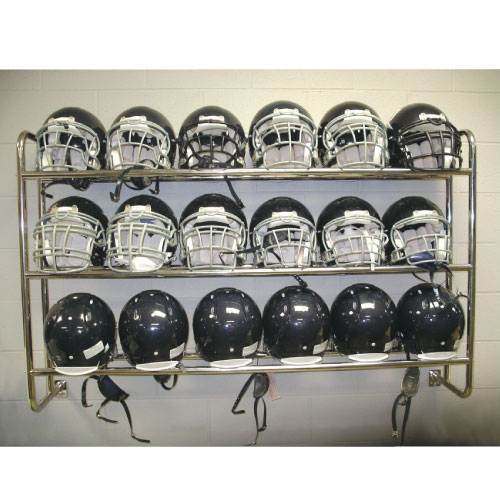 Wall Mounted Ball Rack/Helmet Rack - 18 balls