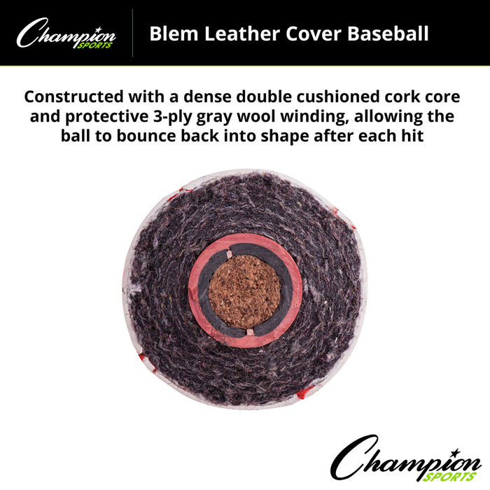 Blem Leather Cover Baseball - Dozen
