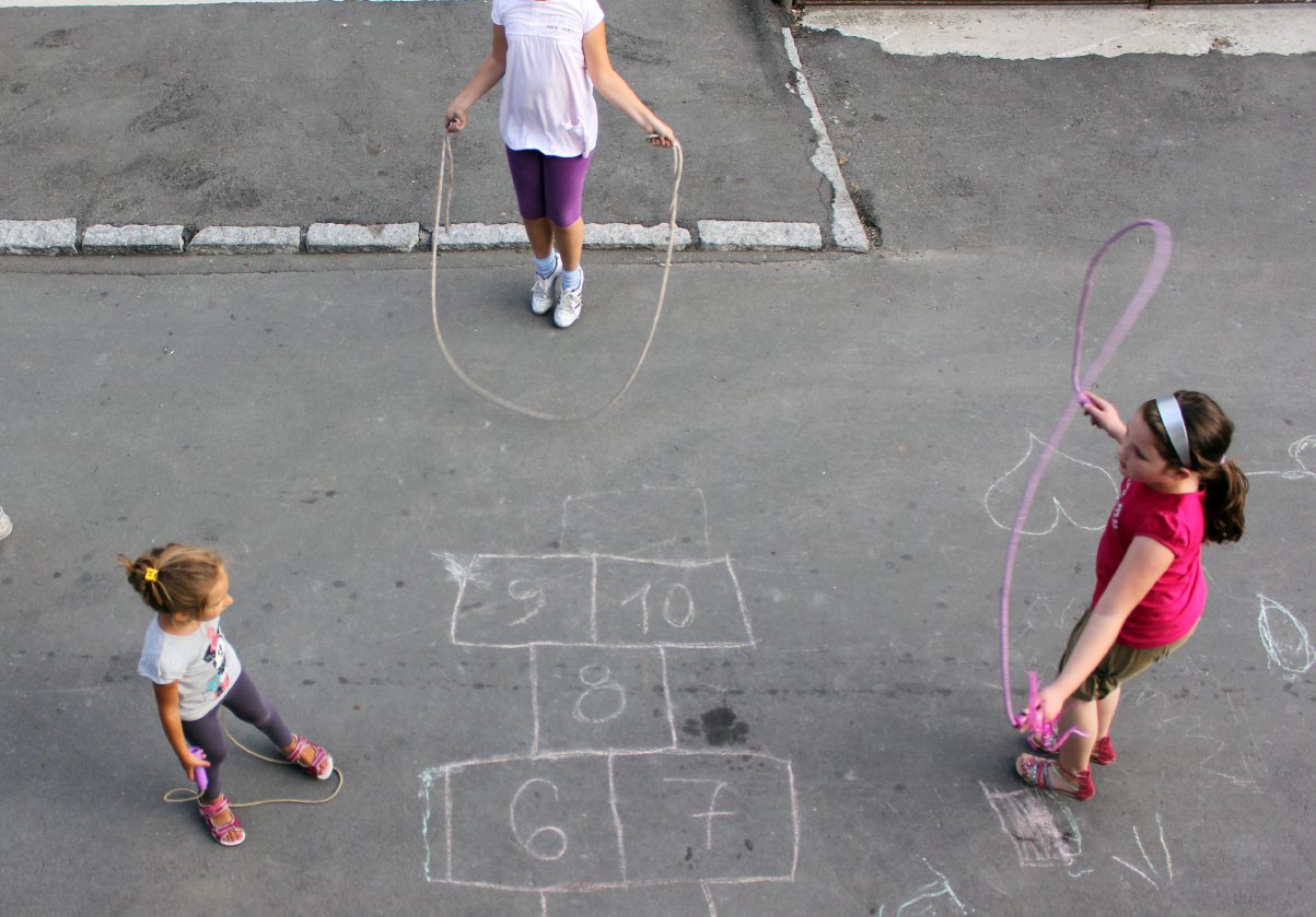 Playground Activities - hopscotch, skipping rope