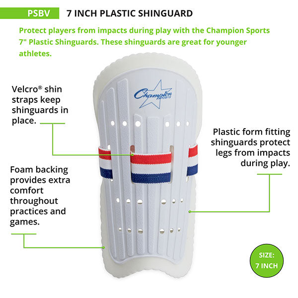 Plastic Soccer Shin Guards (7" or 8")