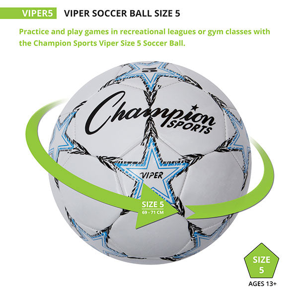 Viper Soccer Ball | Set of 3 | 4-Ply Soft Touch PVC
