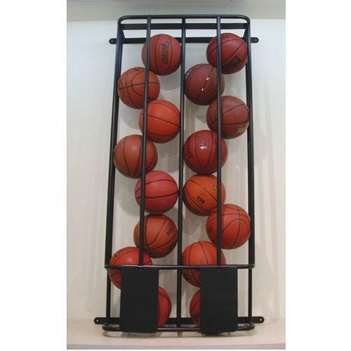 Stackmaster Double Basketball and Volleyball Wall Storage Rack