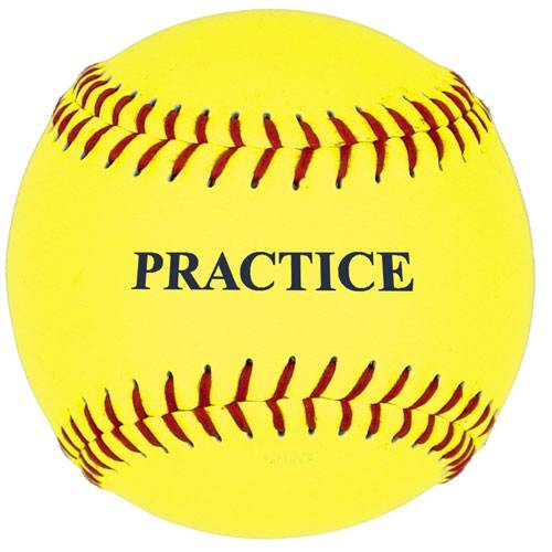 12 inch Yellow Practice Softball