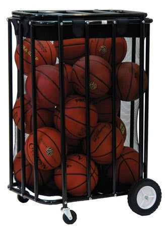 48 Gallon Mesh Sports Ball Organizer - Rolling Cart For Garage Storage