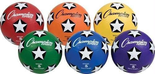 Colored Size 5 Soccer Balls (Set of 6) | PE Equipment & Games | Gear Up Sports