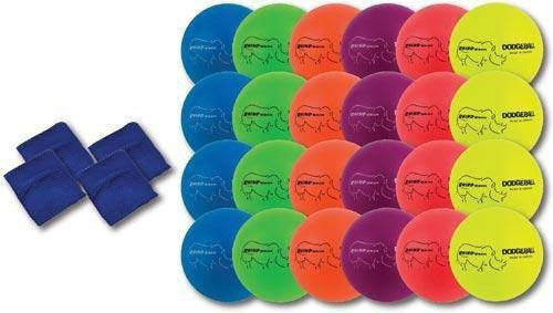 Rhino Skin Neon Rainbow Dodgeball Set | PE Equipment & Games | Gear Up Sports