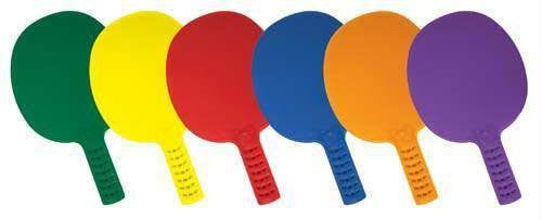 RangeHAWK Plastic Ping Pong Paddles - Complete Set of 4 Durable Multi-Color, Blue, Red, Green, Yellow Paddles for Kids or Outdoor Tables at Camp, Vacation, Rec