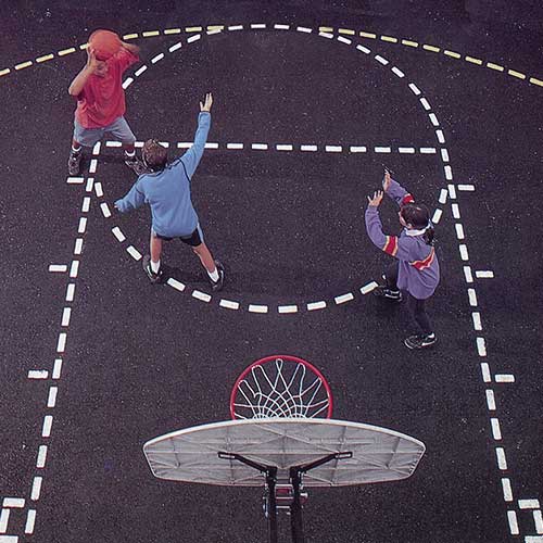 Basketball Court Stencil | Precision Cut | 21' x 13' Court Size