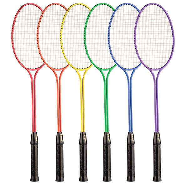 Tempered Steel Twin Shaft Badminton Racket Set - Nylon Strings