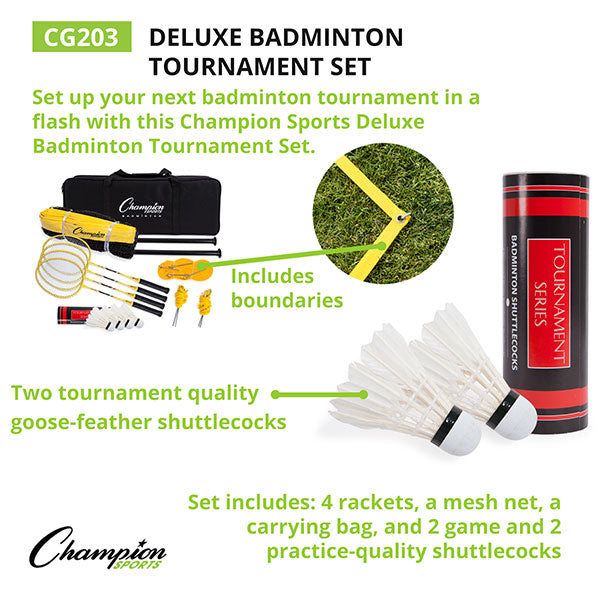 Champion Sports Deluxe Badminton Tournament Set