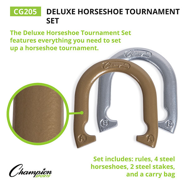 Deluxe Steel Horseshoe Tournament Set