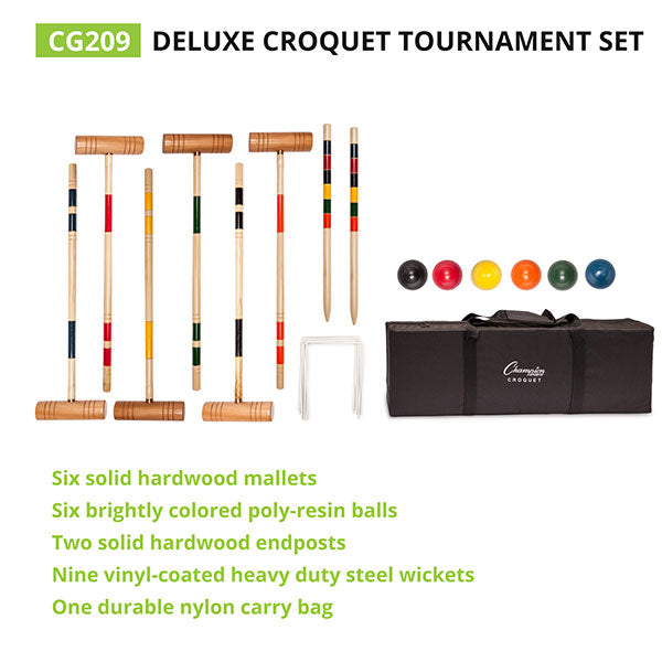 Champion Sports Deluxe Croquet Tournament Set