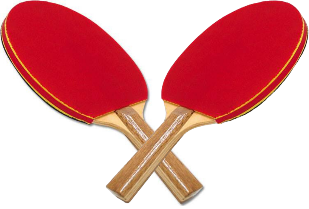 GameCraft® Deluxe Sponge Rubber Table Tennis Paddle - Pair