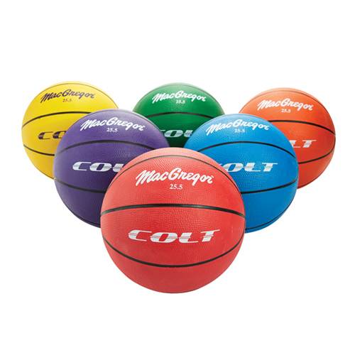 Set of 6 MacGregor Mini Rubber Basketballs