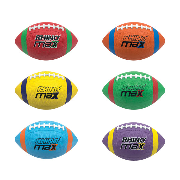 Rhino Max 8.5" Composite Football Playground Set - 6 Balls