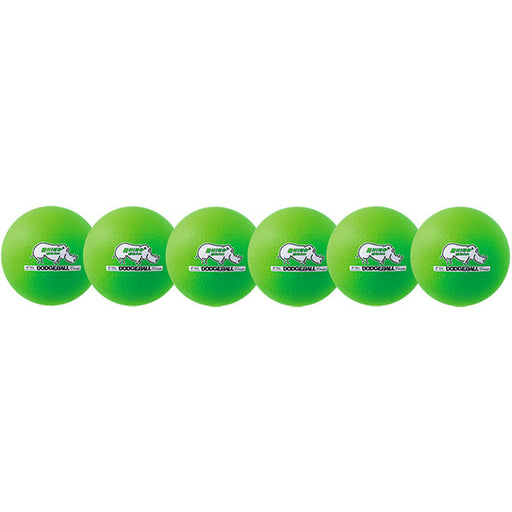 6.3" Neon Rhino Skin Low Bounce Dodgeballs - Set of 6