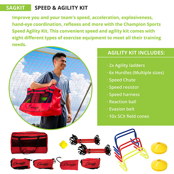 Champion Sports Speed and Agility 19 Piece Kit