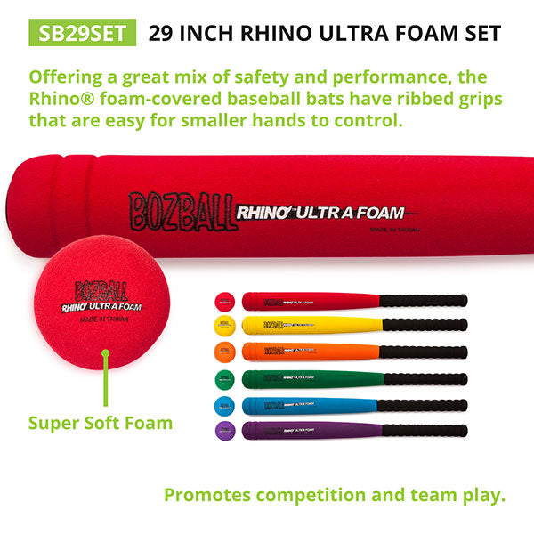 29" Rhino Ultra Foam Bat & Ball Set