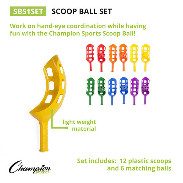 Air Scoop Ball Set - 12 Scoops, 6 Balls