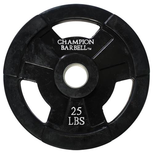 25 lbs Rubber Coated Olympic Grip Plates by Champion Barbell