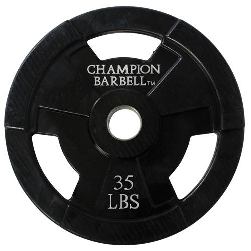 Rubber Coated Olympic Grip Plates by Champion Barbell 35 lbs