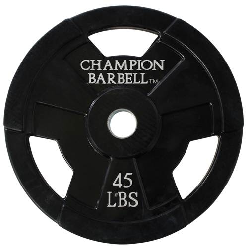 Rubber Coated Olympic Grip Plates by Champion Barbell 45 lbs