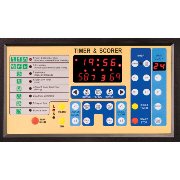 Tabletop Indoor Electronic LED Scoreboard w Remote - 24"L x 16"H x 10"D