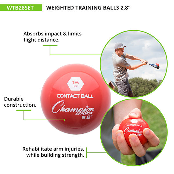 16oz Weighted Training Balls - Rehabilitate arm injuries